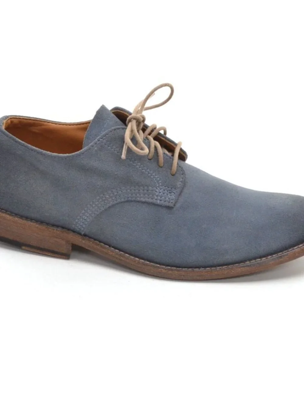 Men Vintage Shoe Company Henry Jeans Blue Oxfords 8 New